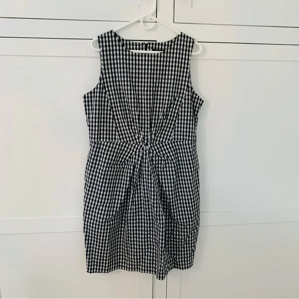 Golden Level Black Gingham Dress Size 16
